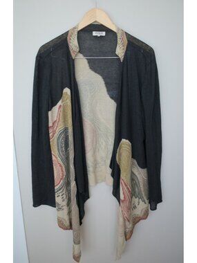IVKO black linen cardigan
